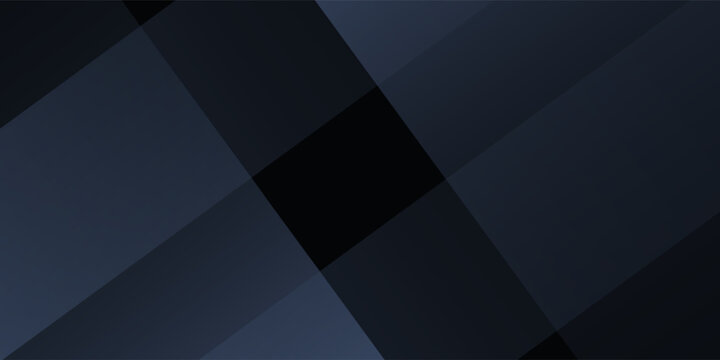 Modern black dark blue white abstract background. Minimal. Color gradient. Web banner. Geometric shape. 3d effect. Lines stripes triangles. Design. Futuristic. Metal metallic effect. Luxury. Simple.