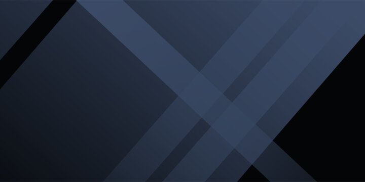 Modern black dark blue white abstract background. Minimal. Color gradient. Web banner. Geometric shape. 3d effect. Lines stripes triangles. Design. Futuristic. Metal metallic effect. Luxury. Simple.
