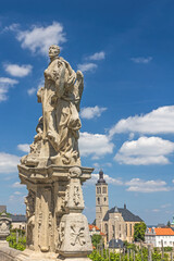 Obraz premium Statue of St. Ignatius of Loyola in Kutna Hora. Czech Republic. Vertically. 