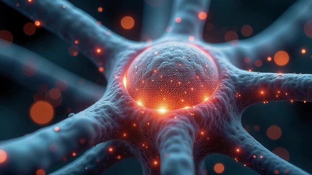 Glowing Neurons Interacting in a Vibrant Neural Network