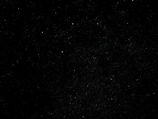 Fototapeta premium Space star shape sky night background, black starry cosmos abstract pattern dark blue science, textile cosmic galaxy astronomy decoration fantasy wallpaper landscape