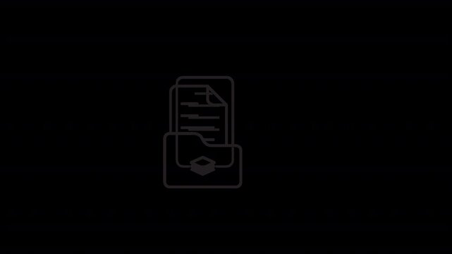 Animated of portfolio icon with motion effect, symbolizing financial planning, asset management, and investment strategy in alpha channel