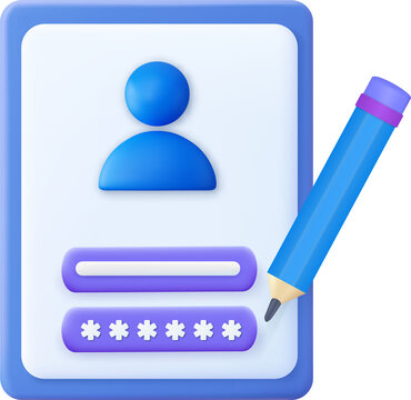 3d Account login and password form