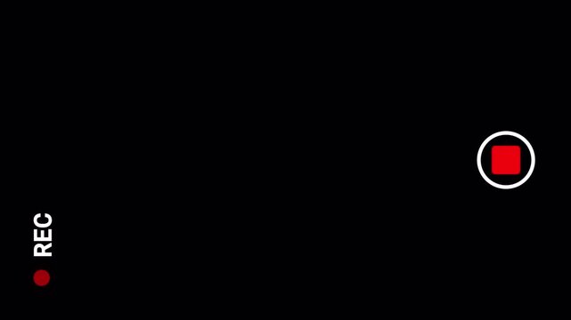 Phone Recording Overlay Animation on Transparent Background 4K Alpha Channel