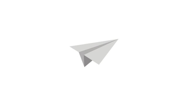 Paper Plane Icon Animation &ndash; Messaging, Sending and Communication Motion Graphic