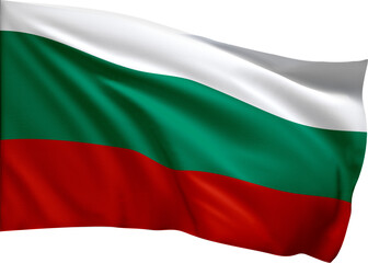Obraz premium Bulgarian National Flag Waving