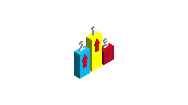 Positions Rankings Icon Animation &ndash; Achievement, Leaderboard and Success Motion Graphic