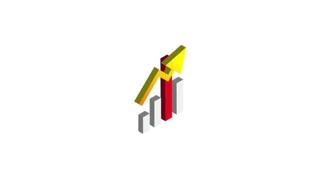 Progress Bar with Up and Down Icons Animation &ndash; Performance Tracking and Data Analytics Motion Graphic