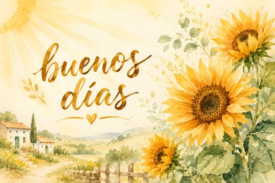 buenos d&iacute;as sunflower