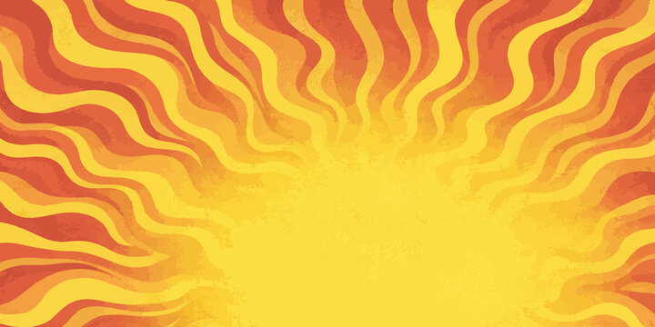 Radiant sun with stylized heat waves and bright light illustration abstract background illustration sunburst stylized abstract creative minimalist heatwave elemental celestial colorful