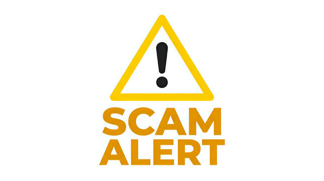 Scam alert warning sign with exclamation mark security exclamation attention phishing internet