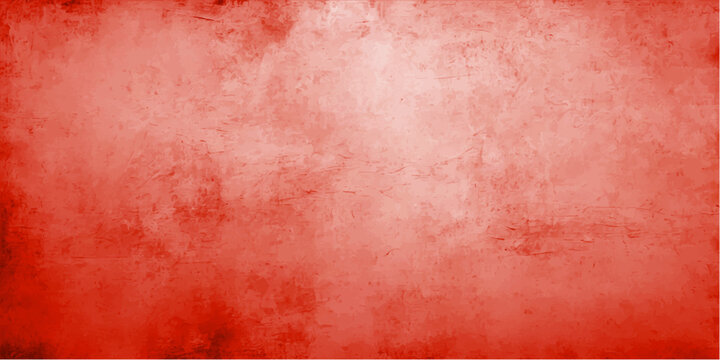 Red grunge red wall background with aged vintage textured surface, dirty worn antique paper style and retro grungy design