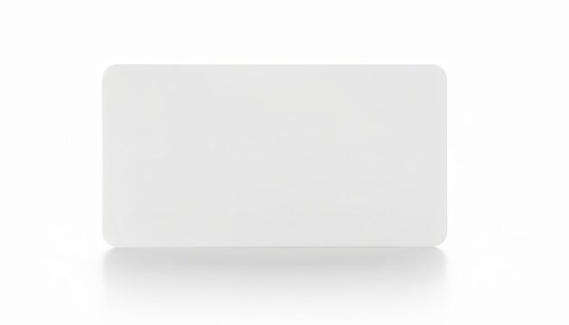 Minimal Blank White Mockup Card with Reflection