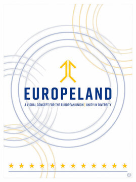 Conceptual vision poster of Europeland as a unified European federation