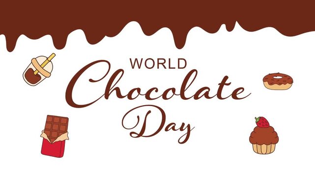 World Chocolate Day Banner Video Animation