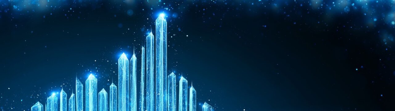 Achieving business success through corporate growth financial achievement banner in corporate background