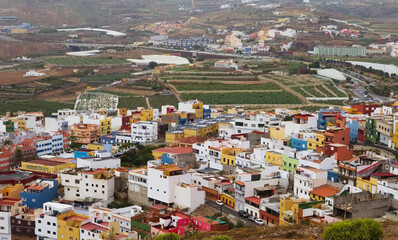 Fototapeta premium Dramatic view of Gran Canaria from Montana de Galdar Trail