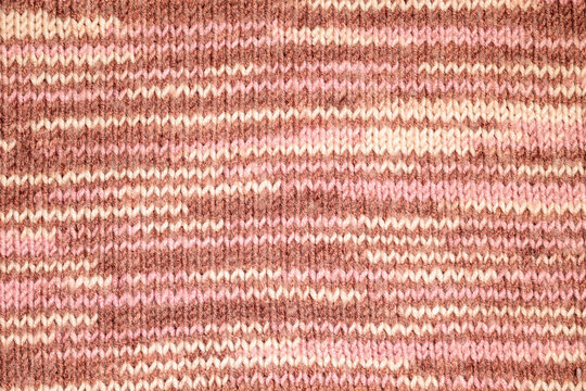 Top View of Mixed Color Yarn Knit Fabric