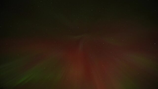 Aurora Crown During High Solar Activity In South Iceland. - low angle shot