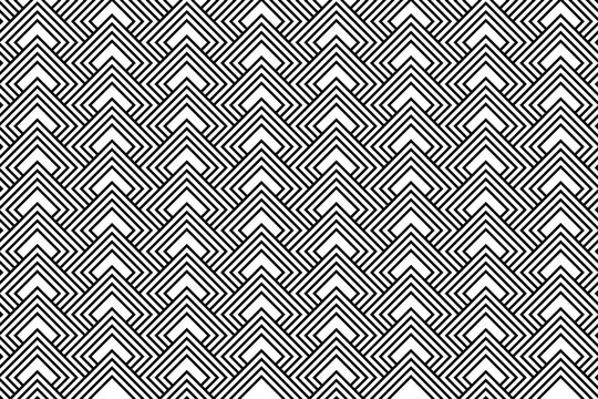 Seamless abstract geometric chevron diamond scale repeat vector pattern background design