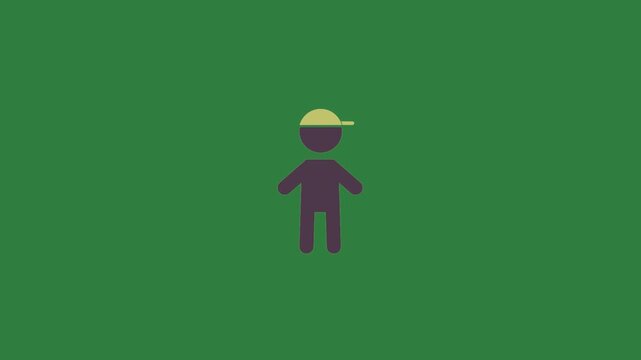 A green screen with white background and man in the middle hard hat on animated chromakey background gesture expression style emotion frame layers elements movement backgrounds depth
