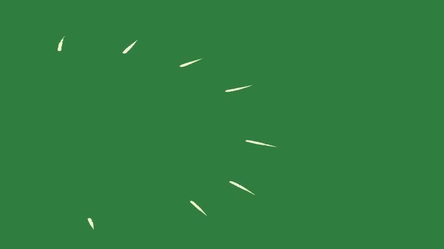 A green screen with white background and lines on it clock light coming out animated chromakey background scene layers figure style expression emotion composition design backgrounds
