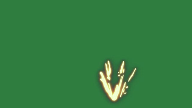 A green screen with white background and two fingers in the middle lot of tiny dots animated chromakey background frame scene composition motion colorful figure movement expression