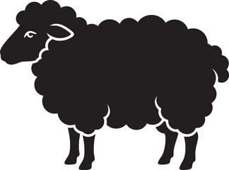 Obraz premium Premium wool sheep silhouette vector symbol