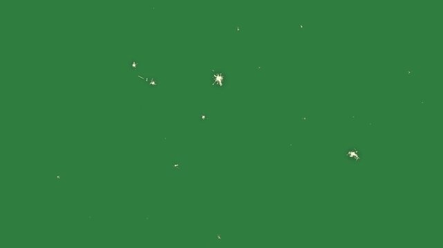 Heart shape on spots it paint map of new zealand isolated on green screen background