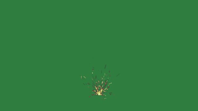 A green screen with white background and firework on it spider bunch of fireworks flowers animated chromakey background elements depth layers style expression gesture colorful scene