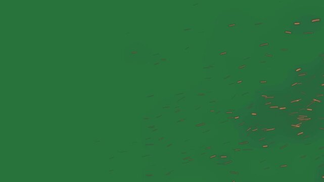 A green screen with bunch of fireflies and yellow flowers on it group birds flying in the sky fire middle air animated chromakey background depth expression figure motion backgrounds