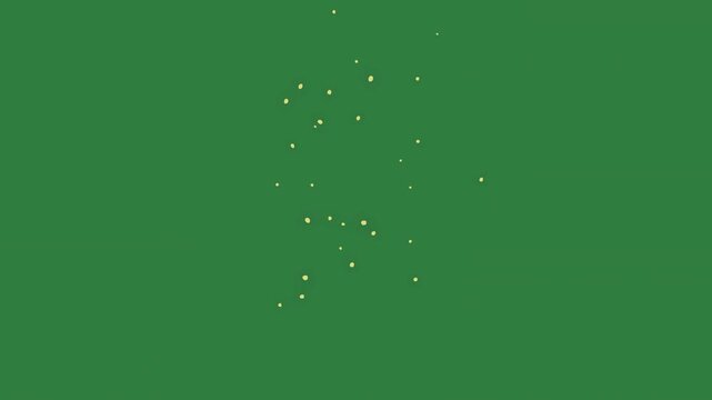 A green screen with white background and lot of gold dots on it clock yellow arrow coins bunch animated chromakey background figure layers elements style colorful motion scene cartoonish