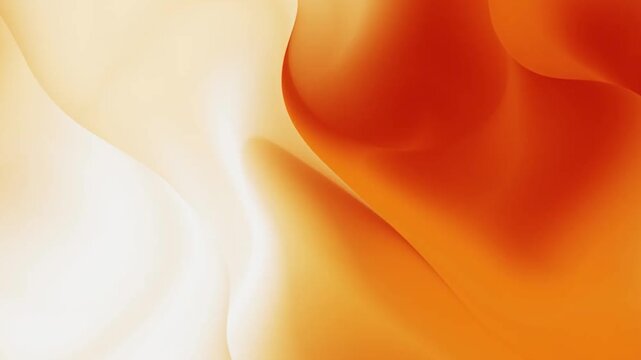 Abstract orange and white fluid wave background loop