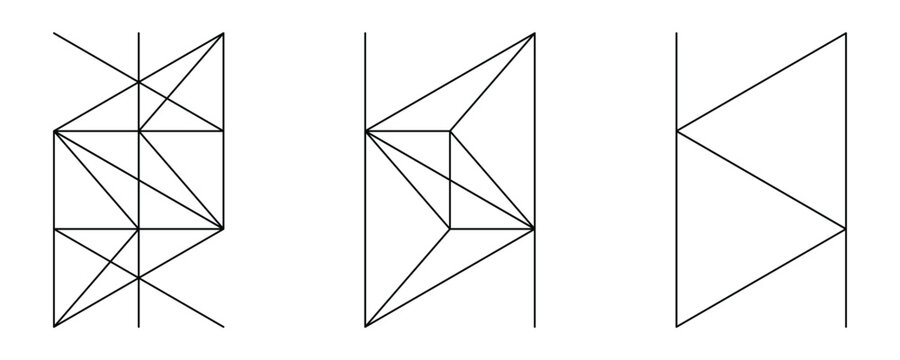 Geometric patterns, line art, triangular shapes, intricate designs