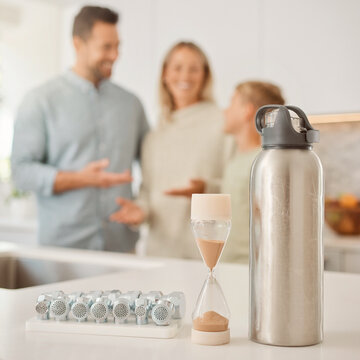 Family Water Filter System in Modern Kitchen