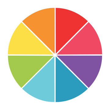 Flat color wheel vector graphic