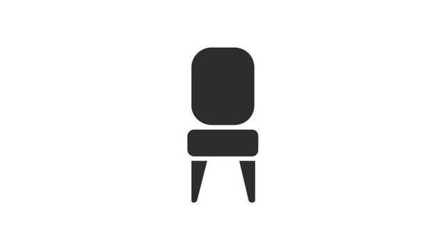 Visiting Chair Icon Animation &ndash; Guest Seating and Office Waiting Room Motion Graphic
