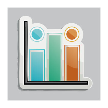 Flat Design Bar Chart Icon