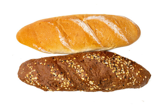 The Beguette bread isolate on white for mockup, high resolution image, stacking focus techniq.
