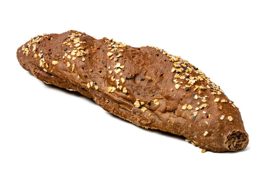 The Beguette bread isolate on white for mockup, high resolution image, stacking focus techniq.
