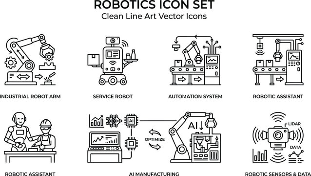 set of funny cartoon characters reboot set icon