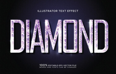 Obraz premium diamond Jewelry Vector Text Effect