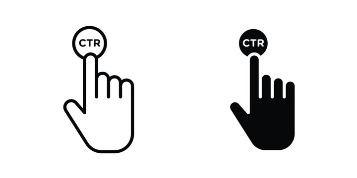 CTR icon bundle modern line and clipart style collection