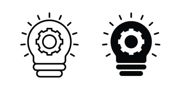 Innovation icon bundle modern line and clipart style collection
