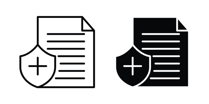 Insurance Claim icon bundle modern line and clipart style collection