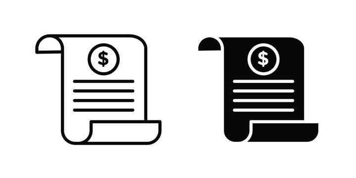 Payroll icon bundle modern line and clipart style collection