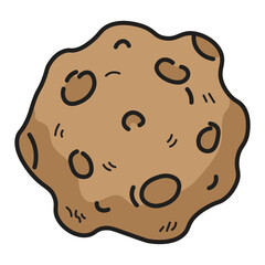 Isolated asteroid element vector illustration cosmic space rock graphic © Arya