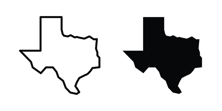 Texas icon bundle modern line and clipart style collection