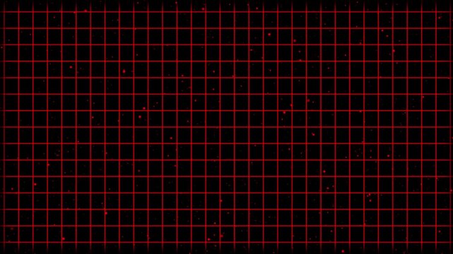 Grid graph pattern moving horizontally moving seamless loop animation black background Video. Digital abstract grid motion background, Abstract blue geometric grid background