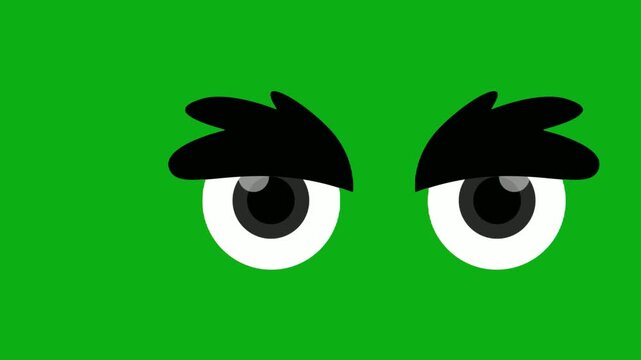 eyes thick bushy eyebrows glaring white anger premium stock asset element for professional video creators. this specialized graphic layer is optimized perfectly for overlay